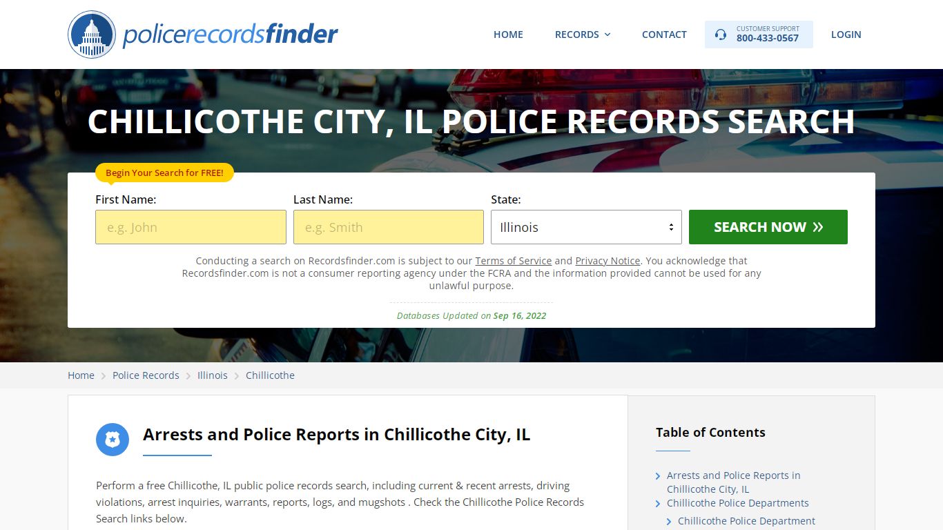 CHILLICOTHE CITY, IL POLICE RECORDS SEARCH - RecordsFinder